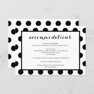 Wedding Accommodations Black Classic Enclosure Invitation