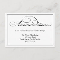 Wedding Accommodations Details Card