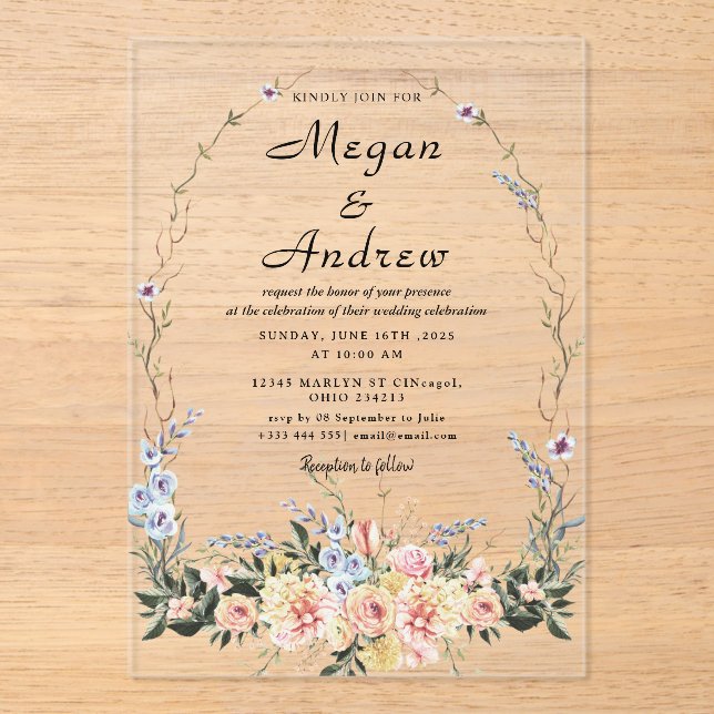 WEDDING Acrylic Invitations (Front)