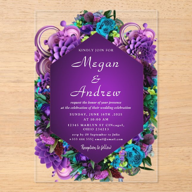 WEDDING Acrylic Invitations (Front)