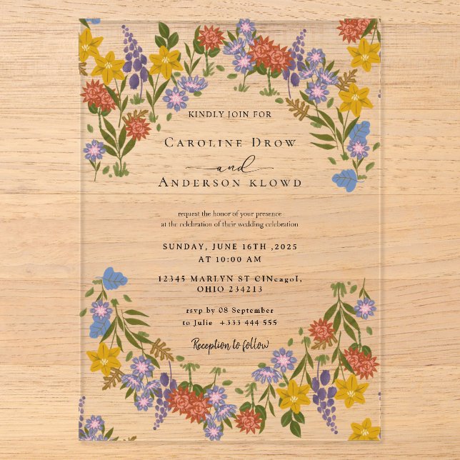 WEDDING Acrylic Invitations (Front)