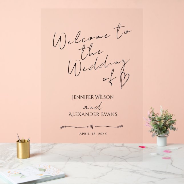 Wedding Acrylic Sign Welcome Minimalistic. (Wedding)