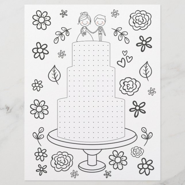 Wedding Activity Dot Game Colouring Page (Front)