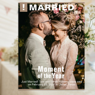 Wedding Add Photo Fun Magazine Cover Poster