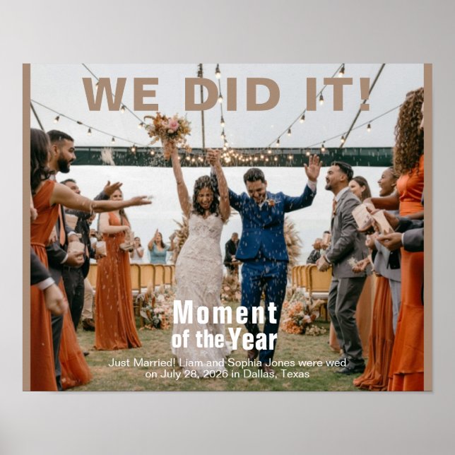 Wedding Add Photo Fun Magazine Cover Poster (Front)