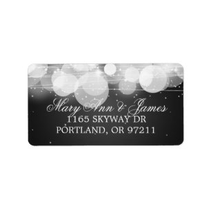 Wedding Address Glow & Sparkle Black Label