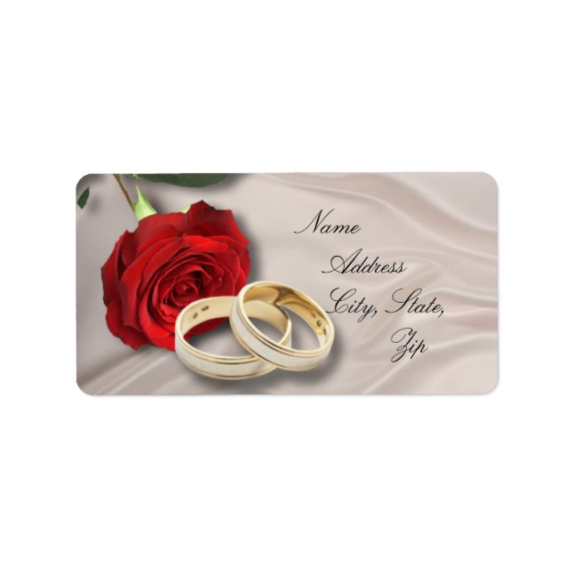 Wedding address label (Front)