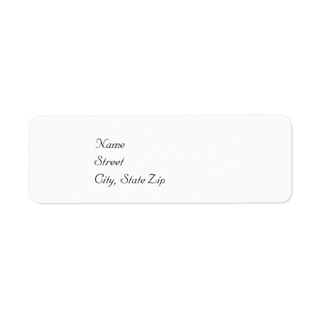 Wedding Address Label Template (Front)