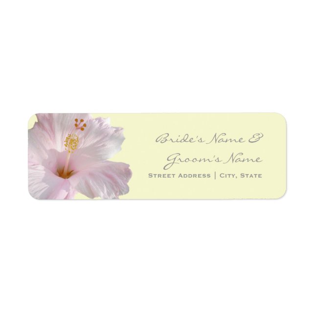 Wedding Address Label - Tropical Beach Destination (Front)