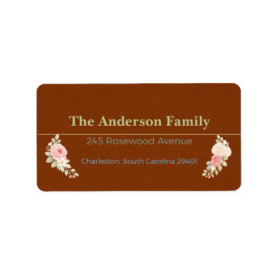 Wedding Address Labels   Luxury Floral Return
