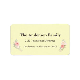 Wedding Address Labels Luxury Floral Return