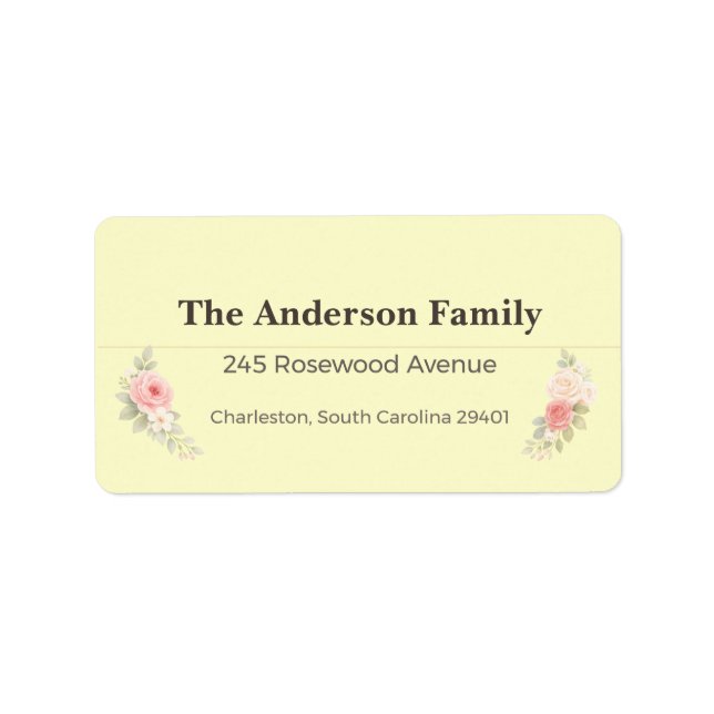 Wedding Address Labels | Luxury Floral Return (Front)