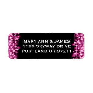 Wedding Address Party Sparkles Pink