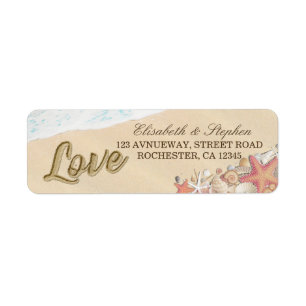 Wedding Address Summer Sea Beach Starfish Seashell