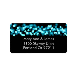 Wedding Address Turquoise Hollywood Glam Label