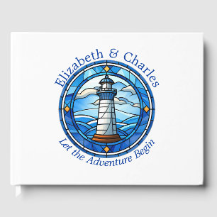 Wedding Adventure Lighthouse Sailing Nautical Guest Book