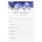 Wedding Advice and Wishes Blue Floral 