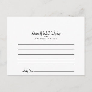 Wedding Advice Card