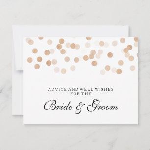 Wedding Advice Card Copper Foil Glitter Lights