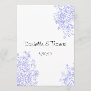 Wedding Advice, Lavender Flowers Comment Advice Card