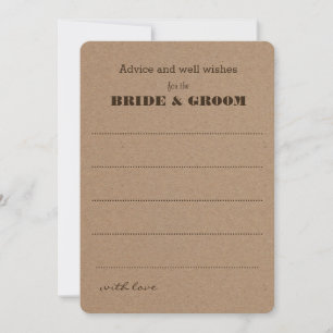 Wedding Advice    Rustic Kraft Paper