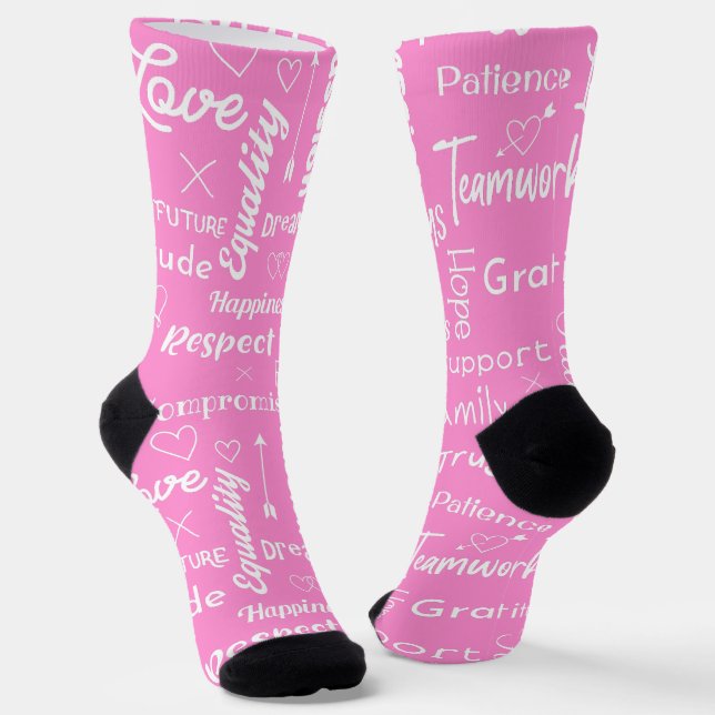 Wedding Advice Secrets To A Happy Marriage Socks (Angled)