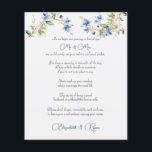 Wedding Advice Well Wishes Blue Watercolor<br><div class="desc">Wedding advice and well wishes paper sheets for your guests decorated with lovely blue wildflowers.  What a great way to remember your special day.</div>