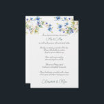 Wedding Advice Well Wishes Blue Watercolor<br><div class="desc">Wedding advice and well wishes cards for your guests decorated with lovely blue wildflowers.  What a great way to remember your special day.</div>