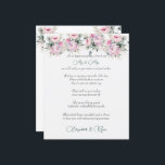 Wedding Advice Well Wishes Pink Peonies<br><div class="desc">Pretty wedding advice and well wishes paper sheets for your guests decorated with lovely pink Peony bouquets. What a great way to remember your special day.</div>