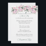 Wedding Advice Well Wishes Pink Peonies<br><div class="desc">Pretty wedding advice and well wishes cards for your guests decorated with lovely pink Peony bouquets. What a great way to remember your special day.</div>
