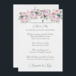 Wedding Advice Well Wishes Pink Peonies<br><div class="desc">Pretty wedding advice and well wishes cards for your guests decorated with lovely pink Peony bouquets. What a great way to remember your special day.</div>