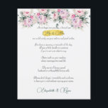 Wedding Advice Well Wishes Pink Peonies and Gold<br><div class="desc">Pretty wedding advice and well wishes paper sheets for your guests decorated with lovely pink Peony bouquets. What a great way to remember your special day.</div>