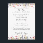 Wedding Advice Wishes Love and Life Advice Card<br><div class="desc">Pretty wedding cards for your guests to add their advice and well wishes. What a cute way to remember your special day. Lovely Spring watercolor flowers in pink,  orange,  purple,  yellow and blue.</div>