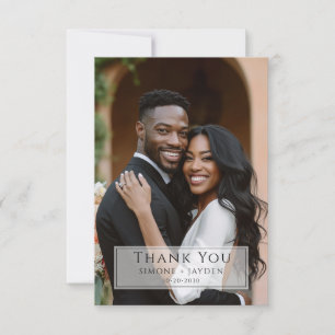 Wedding African American 2 Photo Thank You