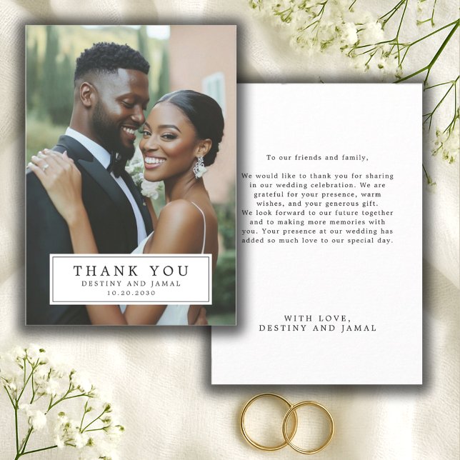 Wedding African American Photo Thank You (Creator Uploaded)