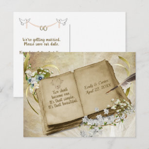 Wedding Album Save The Date Postcard
