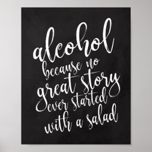 Wedding Alcohol 8x10 Chalkboard Sign