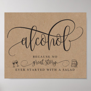 Wedding Alcohol Bar Sign