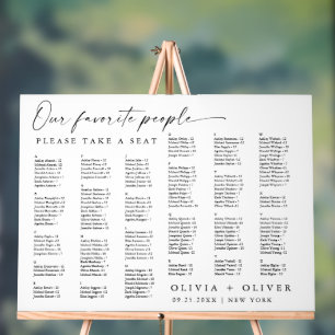 Wedding Alphabet up to 162 People Seating Chart