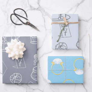 Wedding and Bridal shower Wrapping Paper Sheet