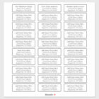 Wedding and Event 30 Guest Address Labels