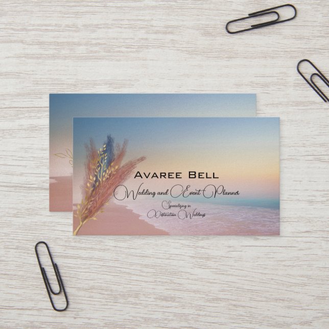Wedding and Event Planner Business Card (Front/Back In Situ)