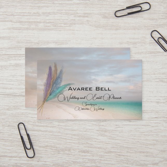 Wedding and Event Planner Business Card (Front/Back In Situ)