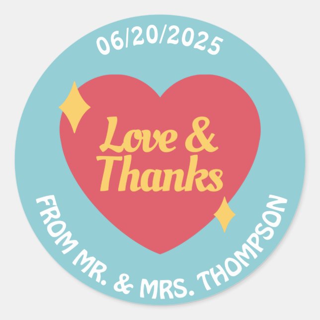 Wedding and Events Classic Round Sticker (Front)