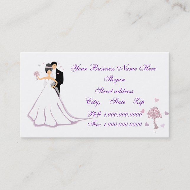 Wedding and Tux Business Card (Front)