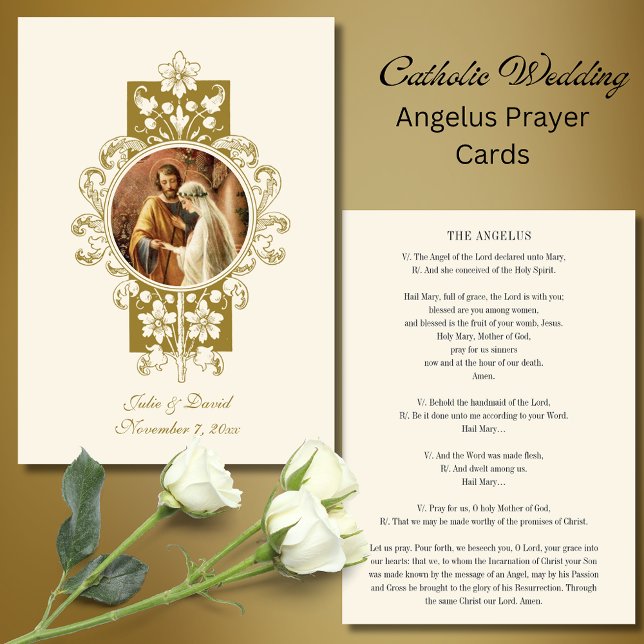 Wedding Angelus Prayer Betrothal Virgin Mary Enclosure Card (Creator Uploaded)