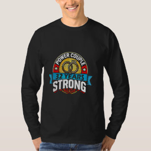 Wedding Anniversary 32 Years Matching Power Couple T-Shirt