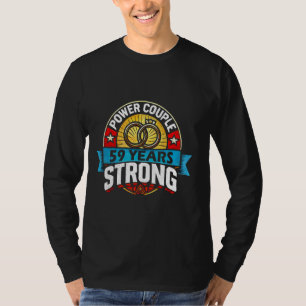 Wedding Anniversary 59 Years Matching Power Couple T-Shirt