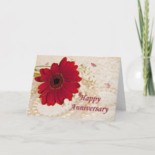Wedding anniversary, a daisy flower card