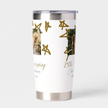 Wedding Anniversary add name year image gold stars